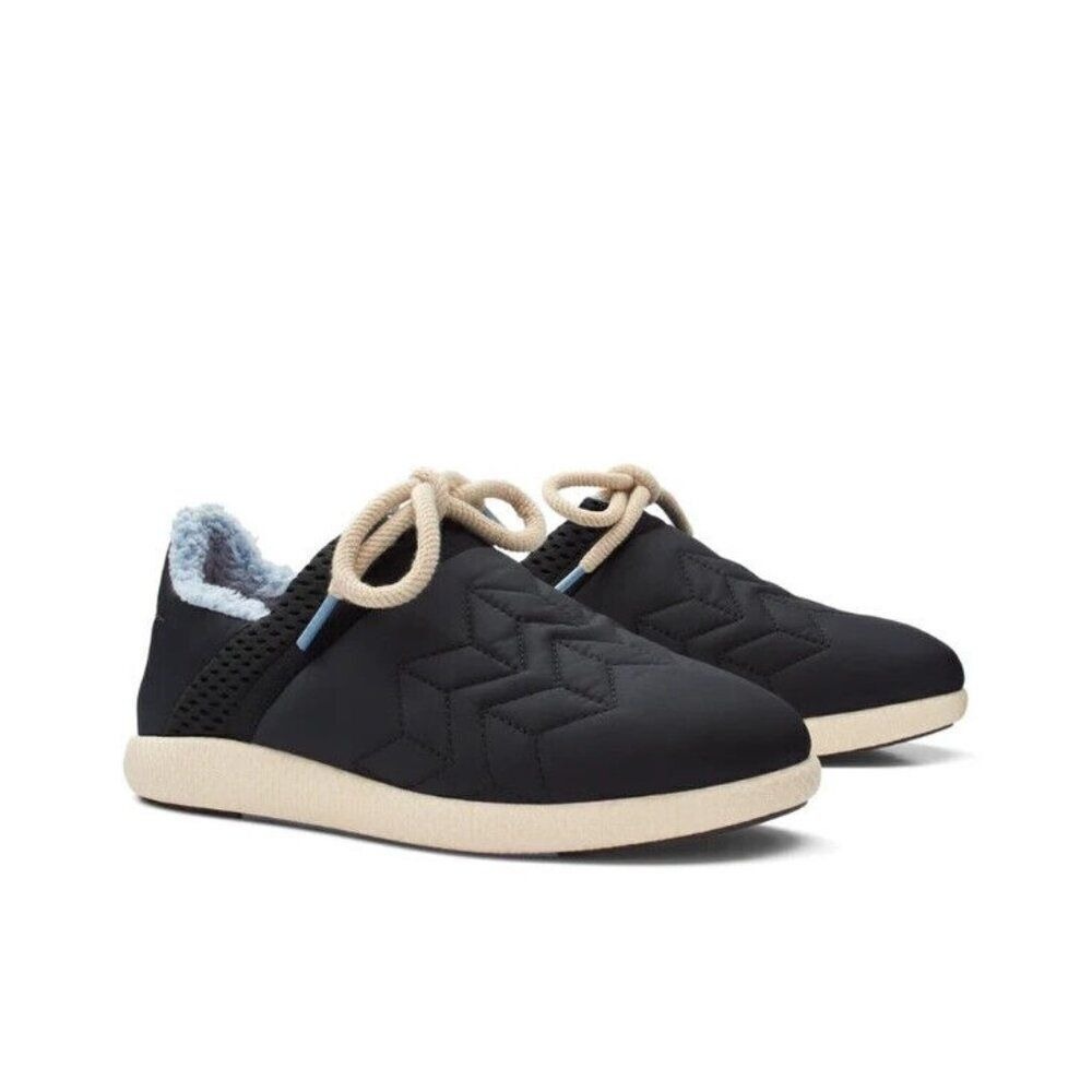 OluKai Mahiki Slip On Lace Up Sneakers Womens 7 Black Comfort‎